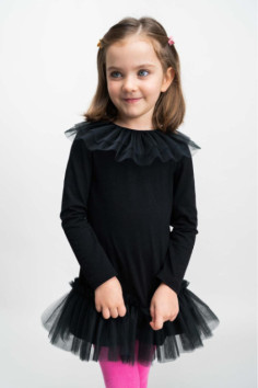 BORDERS DRESS  BLACK